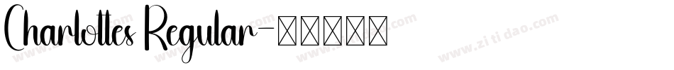 Charlottes Regular字体转换